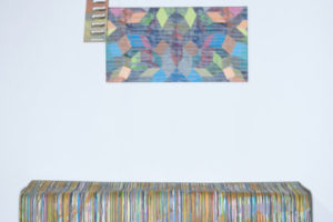 Garage#1 2020 Structures en bois Acrylique sur toile, sur mdf et sur papier 150 x 180 x 40 cm